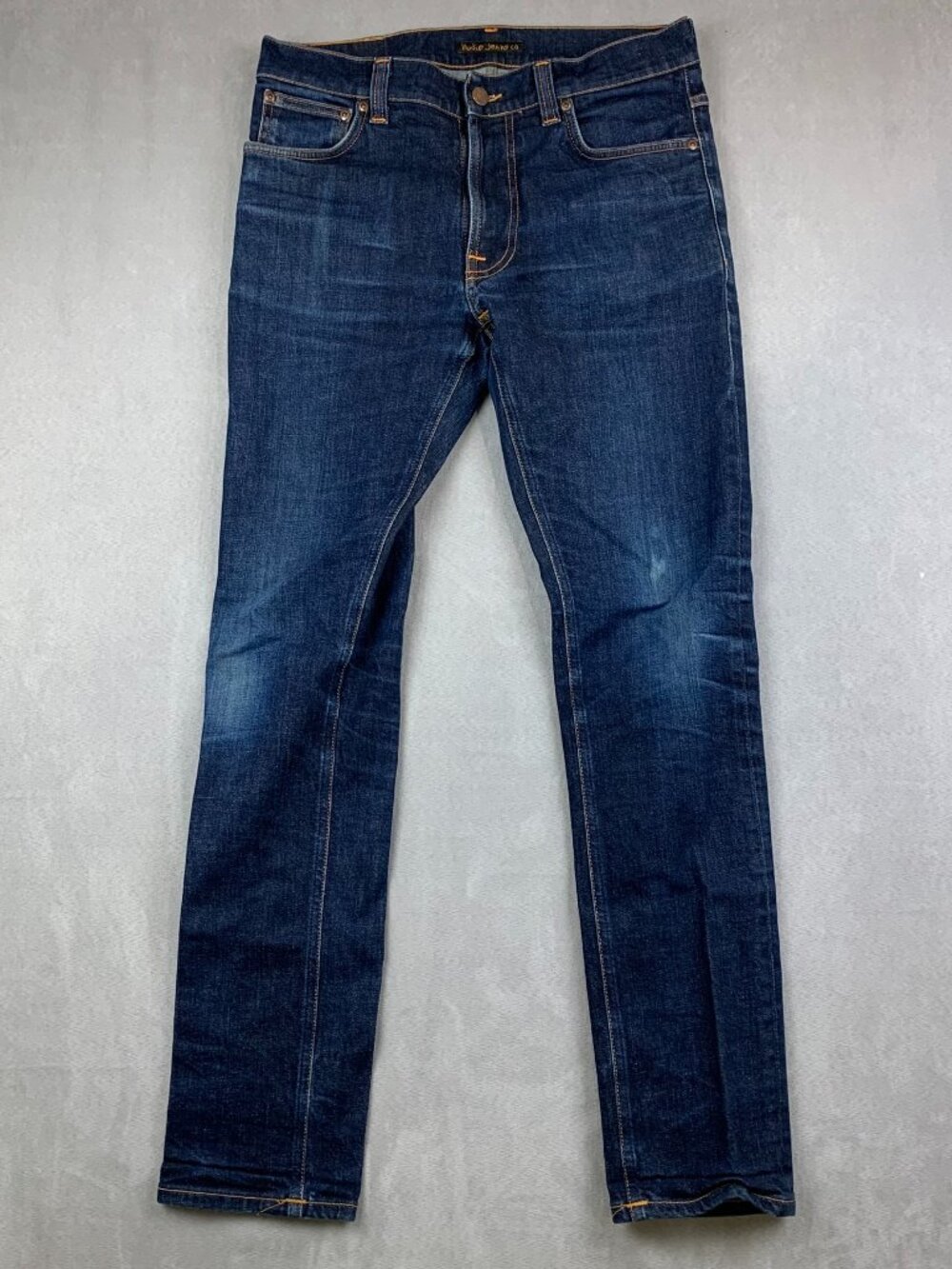 Nudie Jeans Mens Pants 32 Blue Denim Lean Dean Slim Tapered Cotton 32x30.5